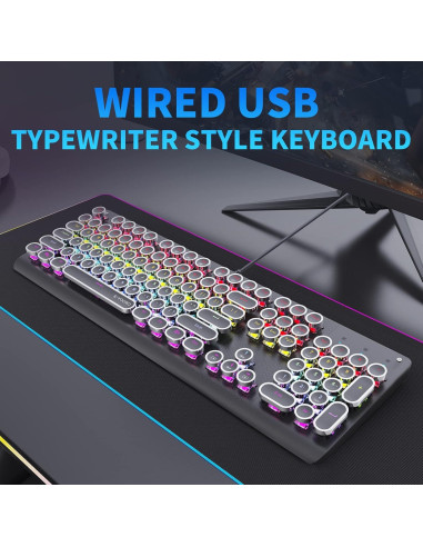 Teclado Mecánico E-YOOSO K-600R USB Retroiluminado 104 Teclas