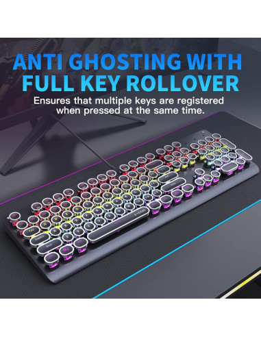 Teclado Mecánico E-YOOSO K-600R USB Retroiluminado 104 Teclas