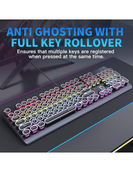 Teclado Mecánico E-YOOSO K-600R USB Retroiluminado 104 Teclas Teclado Mecánico E-YOOSO K-600R USB Retroiluminado 104 Teclas