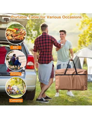 Mesa de Parrilla Plegable Giantex 66 cm con Paraviento Desmontable