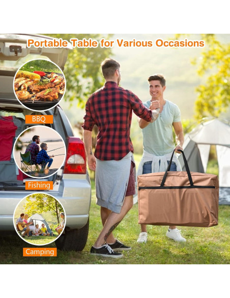 Mesa de Parrilla Plegable Giantex 66 cm con Paraviento Desmontable