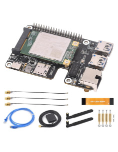 Waveshare HAT PCIe a MiniPCIe 4G USB 3.2 para Raspberry Pi 5