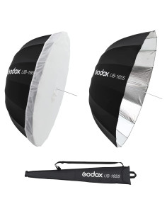 Paraguas Reflectante Godox 165cm Plateado con Difusor