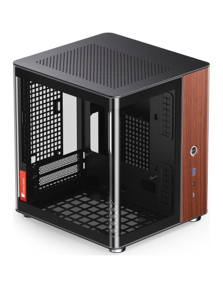 Gabinete Mini Torre JONSBO TK-0 Negro ITX DTX Aluminio