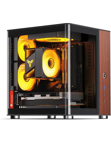 Gabinete Mini Torre JONSBO TK-0 Negro ITX DTX Aluminio