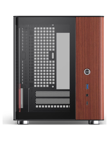 Gabinete Mini Torre JONSBO TK-0 Negro ITX DTX Aluminio