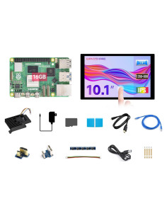 Kit de Pantalla Waveshare Raspberry Pi 5 16GB LCD 10.1"