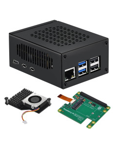 Caja de Aluminio iUniker para Raspberry Pi 5 con Enfriador Activo