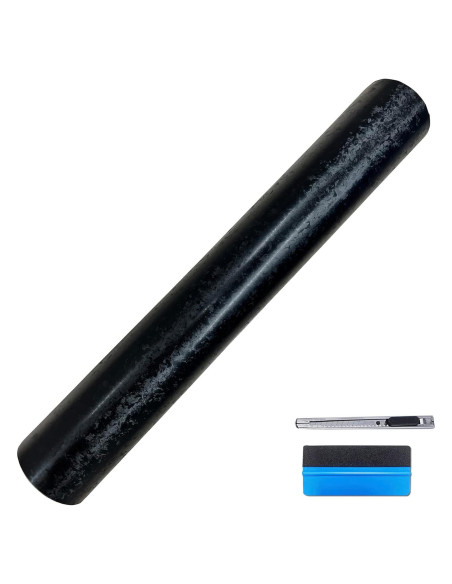 Vinilo de Fibra de Carbono Forjada LZLRUN 0.30m x 1.07m Negro