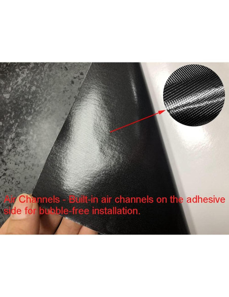 Vinilo de Fibra de Carbono Forjada LZLRUN 0.30m x 1.07m Negro