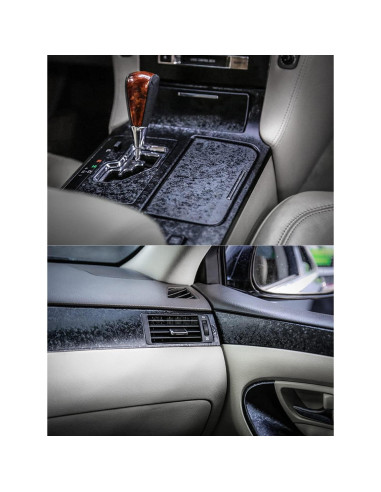 Vinilo de Fibra de Carbono Forjada LZLRUN 0.30m x 1.07m Negro