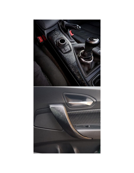 Vinilo de Fibra de Carbono Forjada LZLRUN 0.30m x 1.07m Negro