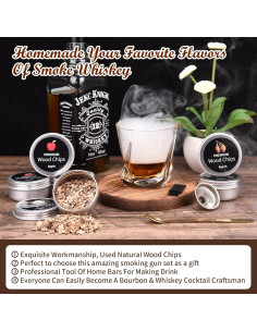 Kit de Ahumador de Cócteles AFN - 6 Sabores de Astillas 2