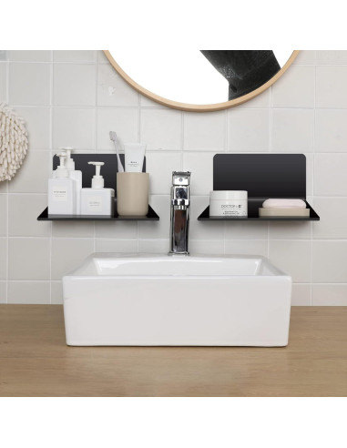 Estantes flotantes de acrílico Bolidery - Paquete de 4 unidades 10x10cm