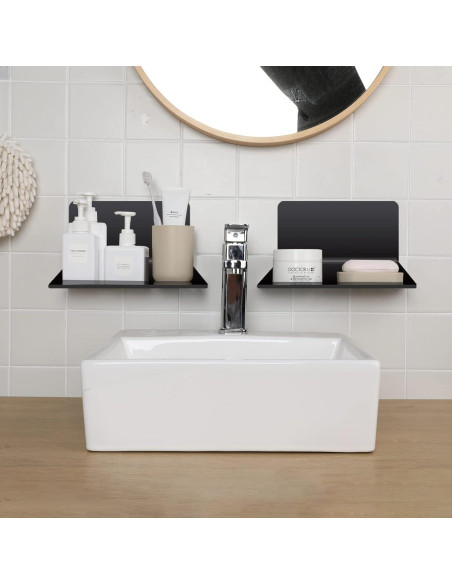 Estantes flotantes de acrílico Bolidery - Paquete de 4 unidades 10x10cm