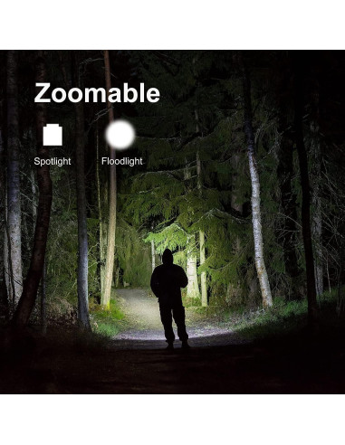 Linterna Recargable USB YXQUA LP-8381 1000 Lúmenes IPX6 12.95 cm