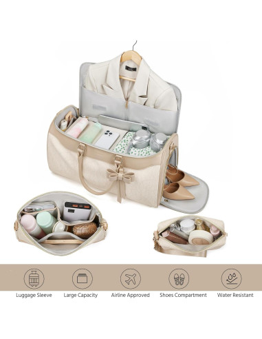 Bolsa de Ropa de Viaje Moulyan 45L Impermeable 3 Piezas