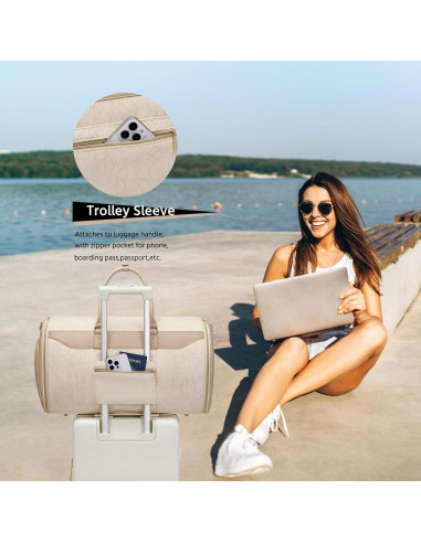 Bolsa de Ropa de Viaje Moulyan 45L Impermeable 3 Piezas