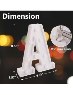 Letrero de Neón LED Letra A TRONSBOO Luz Decorativa 2