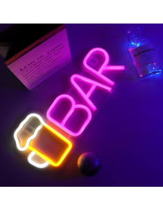 Cartel de Neón LED ENUOLI Cerveza Rosa 35.6x15.2 cm 2