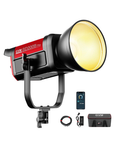 GVM PRO SD200B Luz de Video LED 200W Bi-Color 2700K-6800K