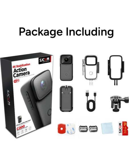 Cámara de Acción SJCAM C200 4K Compacta Impermeable Cámara de Acción SJCAM C200 4K Compacta Impermeable