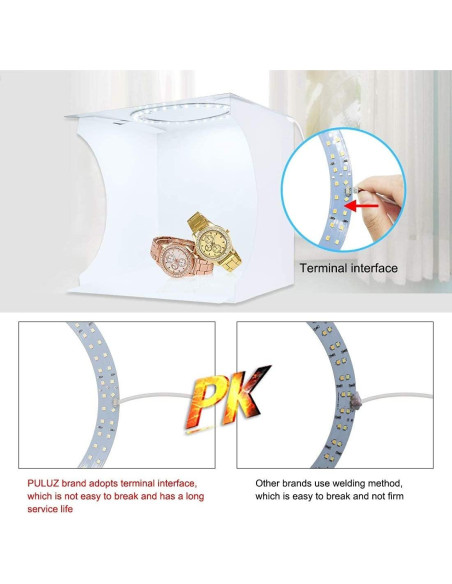 Caja de Luz de Estudio Fotográfico PULUZ 23cm Plegable con 72 LEDs Caja de Luz de Estudio Fotográfico PULUZ 23cm Plegable con 72 LEDs