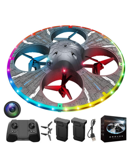 Dron RC APIZCUK S163 con Cámara HD y Luces LED - Negro