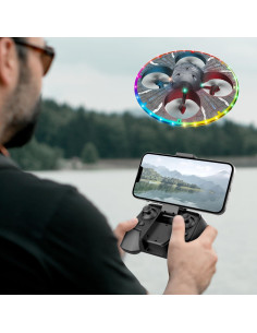 Dron RC APIZCUK S163 con Cámara HD y Luces LED - Negro 2