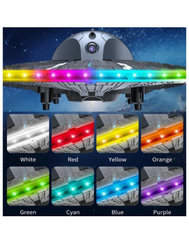 Dron RC APIZCUK S163 con Cámara HD y Luces LED - Negro