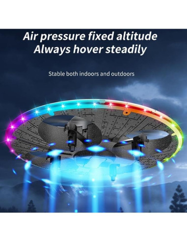 Dron RC APIZCUK S163 con Cámara HD y Luces LED - Negro