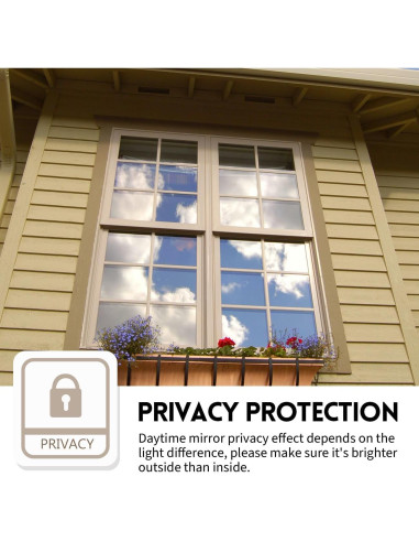 Película de Privacidad KESPEN 44.5x198.1cm Anti UV Reflectante