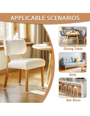 28 Protectores de Piso Silicona para Patas de Silla Rectangulares