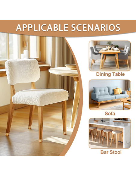 28 Protectores de Piso Silicona para Patas de Silla Rectangulares