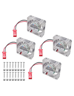 Ventiladores de Enfriamiento 30x30mm Auto-plaza 4 Pcs LED Azul