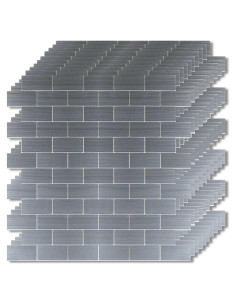 Azulejos de Mosaico Autoadhesivos XUANINY 10 Piezas Acero Inoxidable
