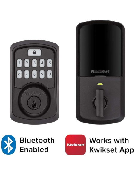 Cerradura Inteligente Kwikset Aura Bluetooth Teclado Negro Mate Cerradura Inteligente Kwikset Aura Bluetooth Teclado Negro Mate