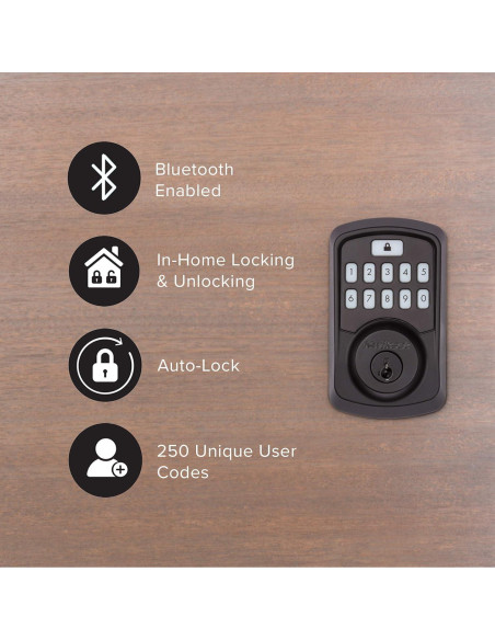 Cerradura Inteligente Kwikset Aura Bluetooth Teclado Negro Mate Cerradura Inteligente Kwikset Aura Bluetooth Teclado Negro Mate