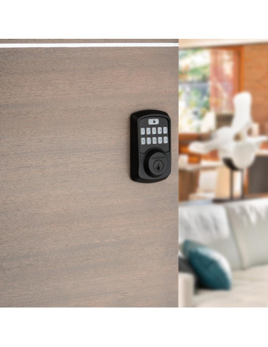 Cerradura Inteligente Kwikset Aura Bluetooth Teclado Negro Mate