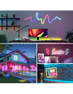 Tira LED Neón BTF-LIGHTING 3.2FT RGB IP67 Flexible 2
