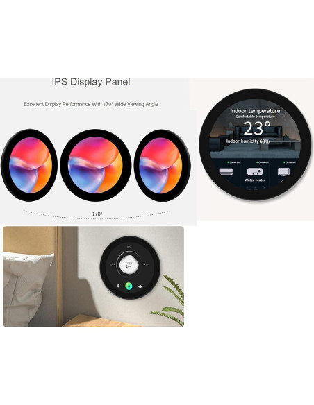 Pantalla Táctil Redonda UeeKKoo 3.4" HDMI 800x800 IPS