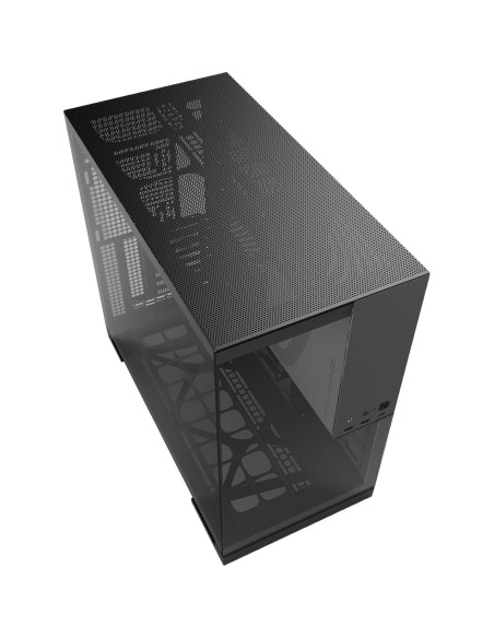 Caja de Juego M5 Futuro Geométrico E-ATX Vidrio Templado 140mm