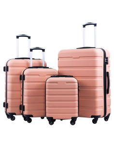 Maleta Coolife Set Familiar 4 Piezas Rosa Sakura 40-71 cm