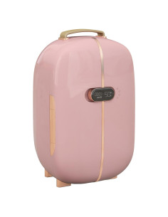 Nevera Portátil HOMCOM 12L Rosa para Cuidado de la Piel