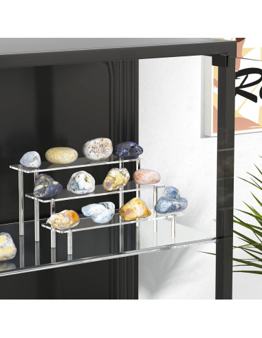 Soporte de exhibición acrílico 3 niveles para cupcakes y perfumes