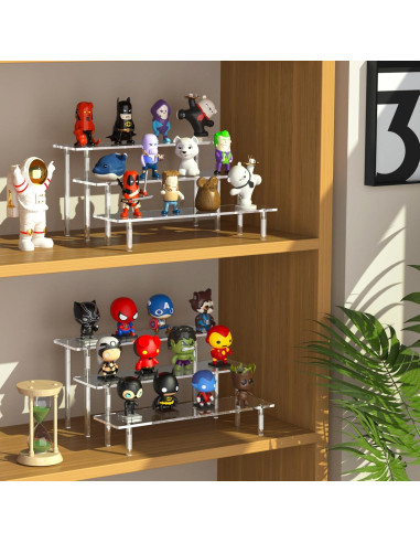 Soporte de exhibición acrílico 3 niveles para cupcakes y perfumes