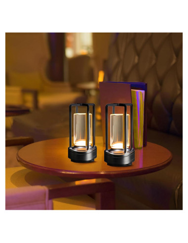 Lámpara de Mesa Inalámbrica Kipliko LED Táctil Juego de 2