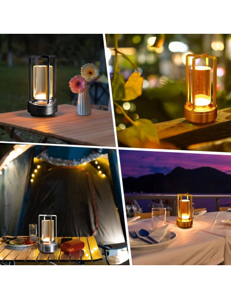 Lámpara de Mesa Inalámbrica Kipliko LED Táctil Juego de 2