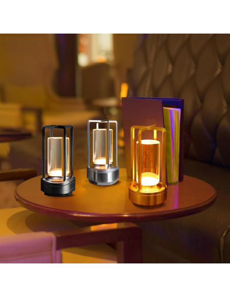 Lámpara de Mesa Inalámbrica Kipliko LED Táctil Juego de 2