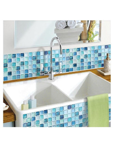 Calcomanías Decorativas BEAUS TILE para Azulejos - 2 Pcs N.Azul